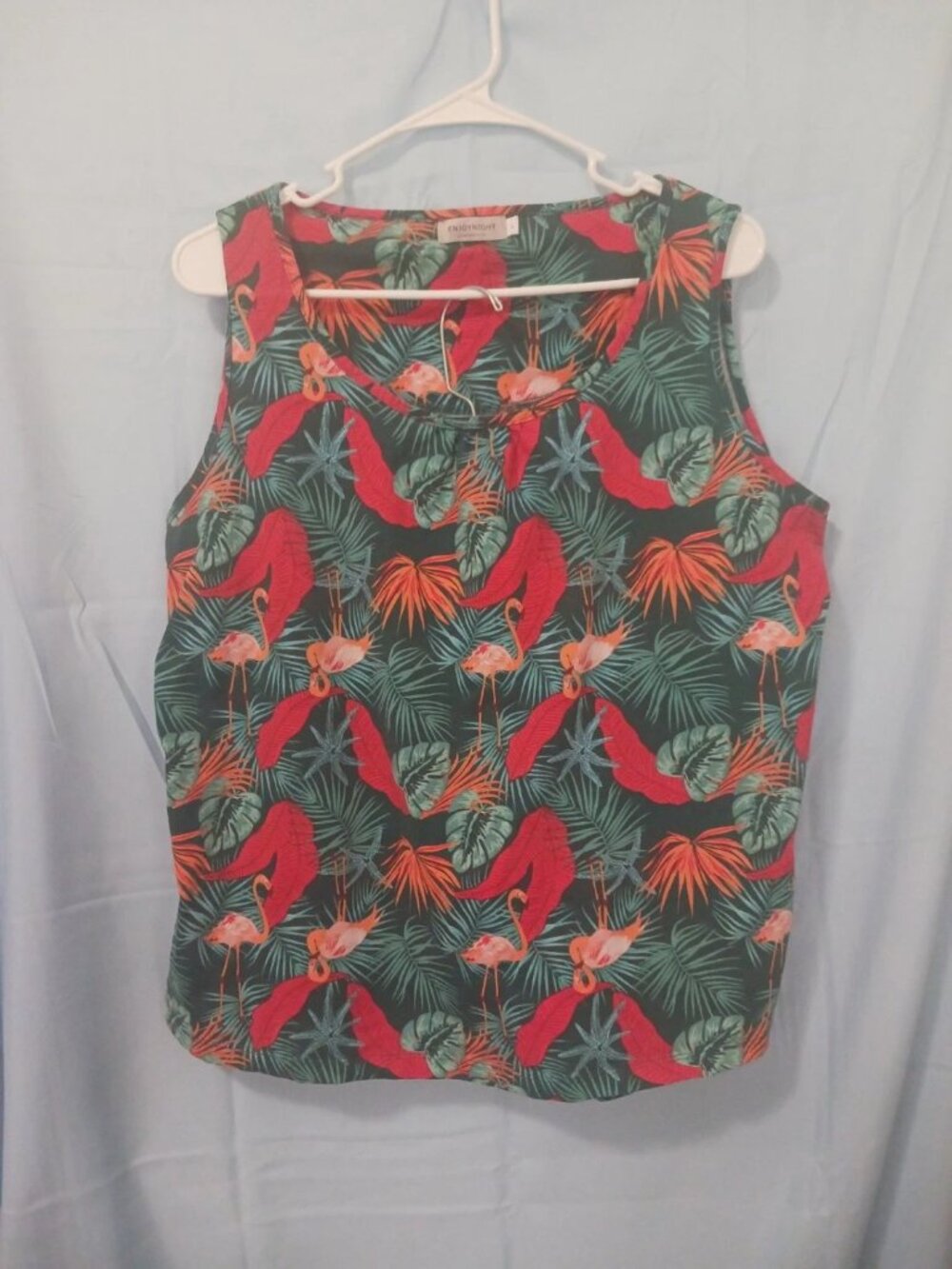 Womans Size Large Flamingo Sleep Set Top and Shorts Intimates